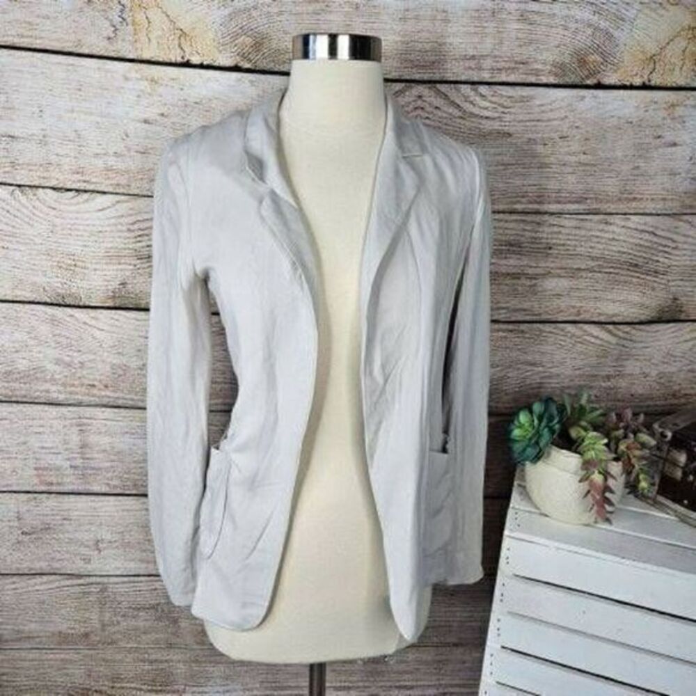 Aritzia Talula Kent Oversized Open Pockets Blazer‎ Light Grey Size 0